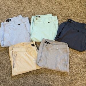Travis Mathew Mens Performance Golf Shorts Size 36 Bundle Of 5 Pairs